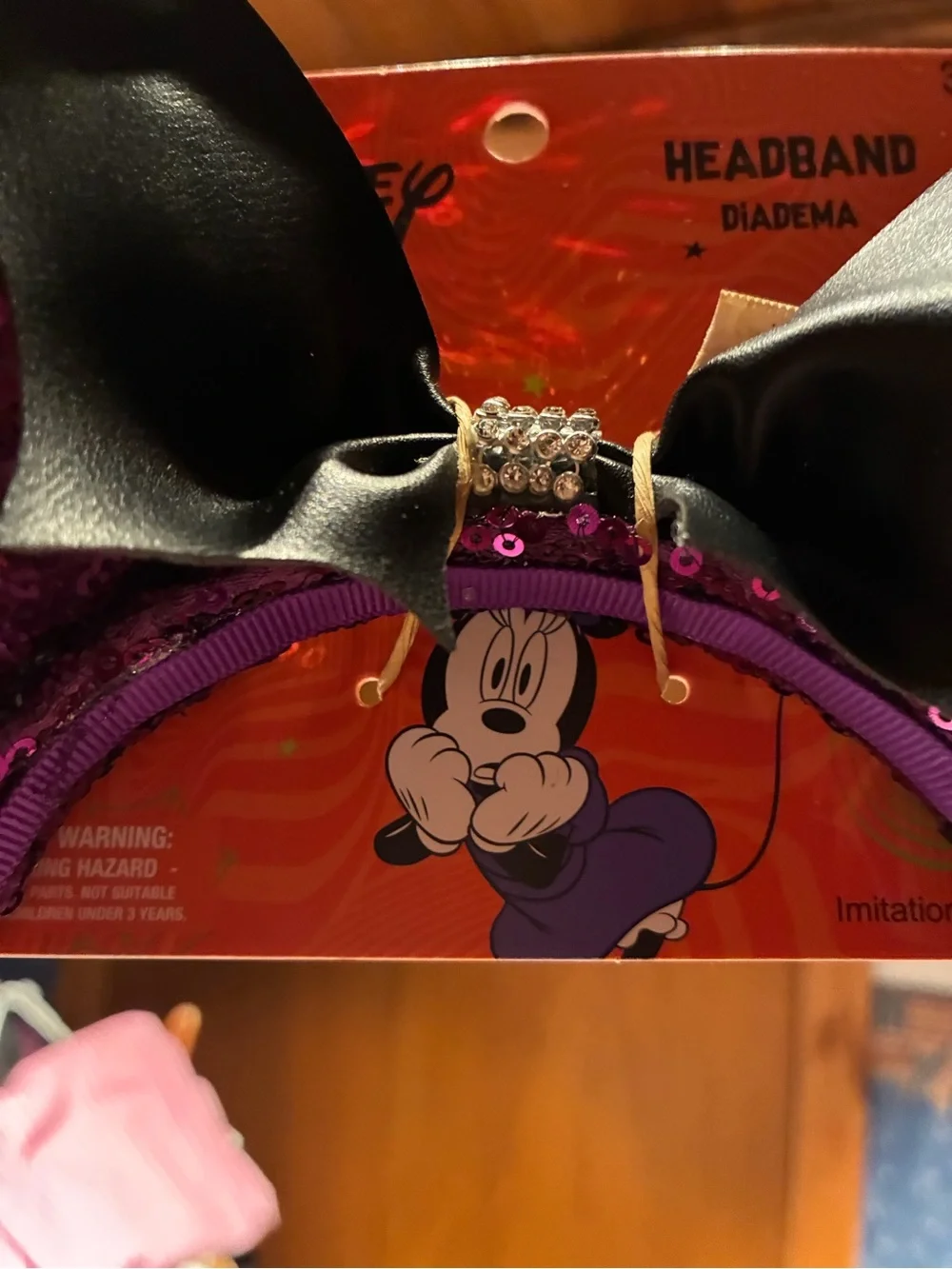 NWT Collectible Disney Mickey Mouse Ears Halloween Purple with Black Bat